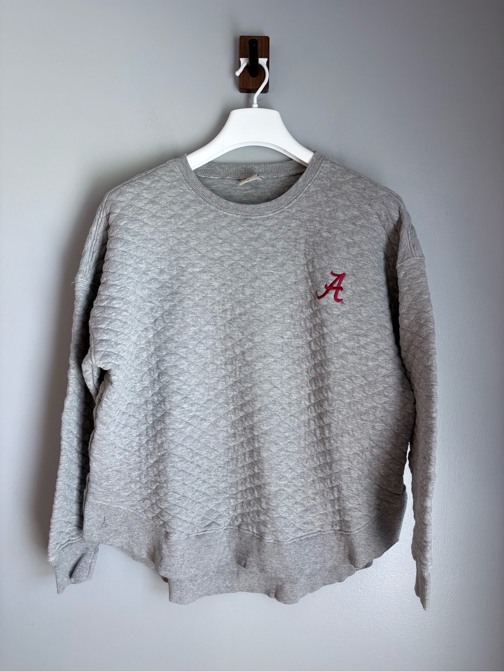 Chicka-d Alabama Crimson Roll Tide Quilted Crewneck Sweatshirt Medium